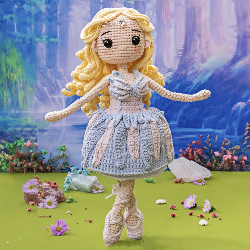 1Pieces/Set,Beginner Crochet Princess Kit,Amigurumi Adult Handwoven DIY,Ballet Princess Craft Set,Attached with English instructions、Step-by-Step Teaching and Gift Packaging,Modern Home Decor Ornaments,Four Seasons Fabric Handicrafts,Mother's Day Creative