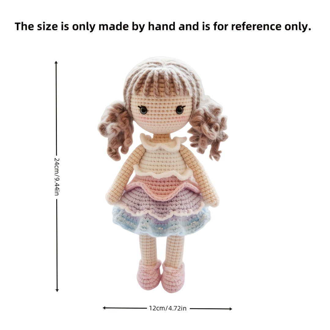Beginner's Special Princess Crochet Hook Set,Includes Step-by-Step Text Tutorial Adult Knitting Kit,Layered Look Girl DIY DIY Kits,Cute Spring and Summer Home Decor Accessories,Birthday and Valentine's Day Gifts