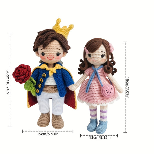 2pcs Crochet Set for Couples & English Teaching - DIY Handmade Table Decoration, Backpack Pendant, Ideal for Birthdays, Christmas & All-Year Gifts, Crochet Kits|Playful Design|Interactive Crafting, Crochet Accessorie