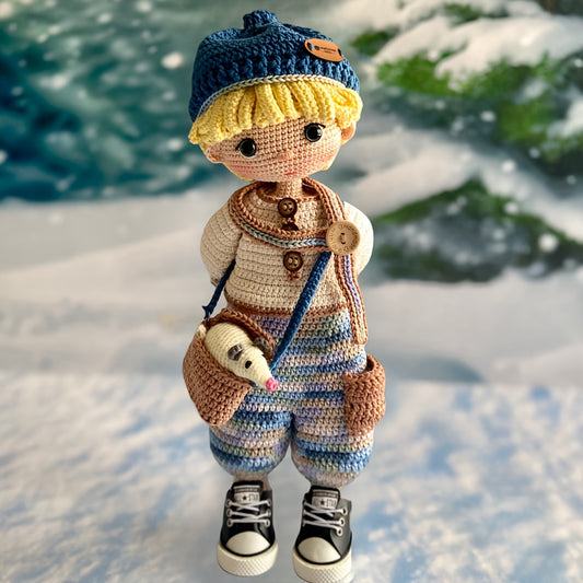 Beginner DIY Cute Crochet Kit for Boys - Includes cable、Accessories and complete English manual，Knitting Craft Kit - Perfect Gift