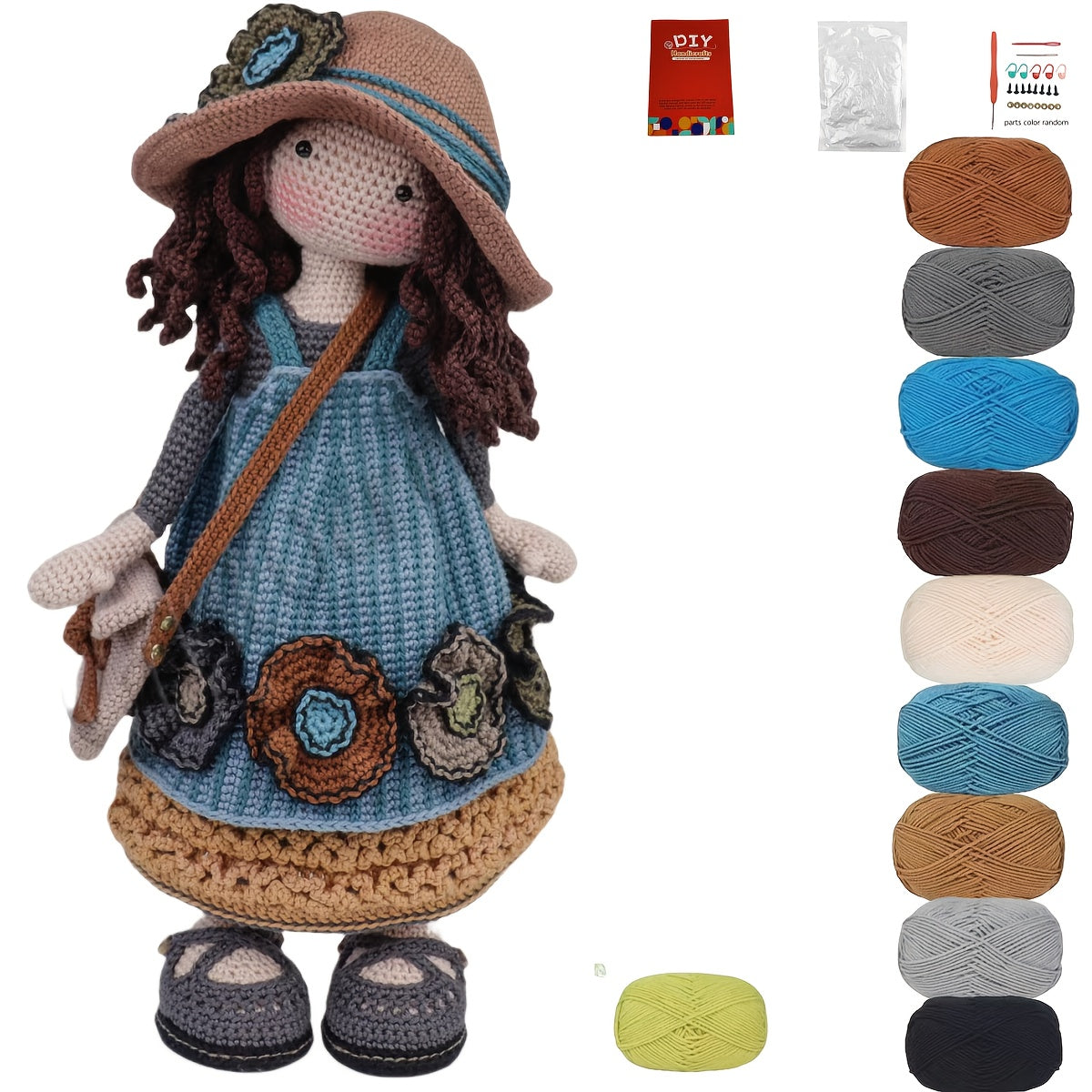 Princess Crochet Kit for Beginners，Adult Step-by-Step Tutorial Handicraft DIY Kit，Birthday and holiday gifts，Cute and Fun Modern Home Decor