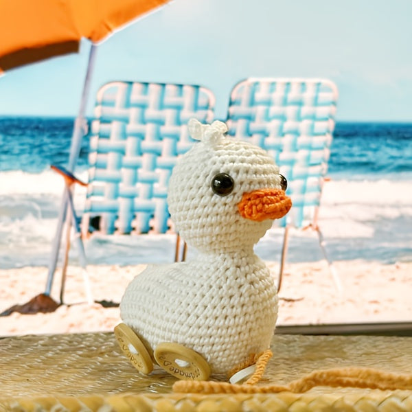 2Pieces/Set，Adult Handmade DIY Crochet Kit，Wearing a coat with a frog and duck，Non-Finished Product，With Step-by-Step Text Tutorial，Cute and Fun Spring Home Office Desk Decorations，Easter Christmas Valentine's Day Mother's Day Father's Day Party Favors Bi