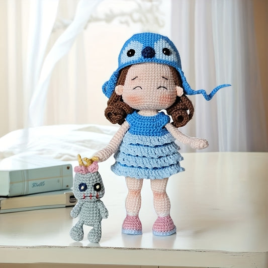 Princess Crochet Kit for Beginners，Adult Step-by-Step Tutorial Handicraft DIY Kit，Birthday and holiday gifts，Cute and Fun Modern Home Decor