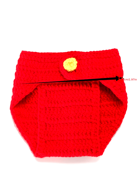 Cartoon Mickey Toddler Knitted Hat Baby Photo Set