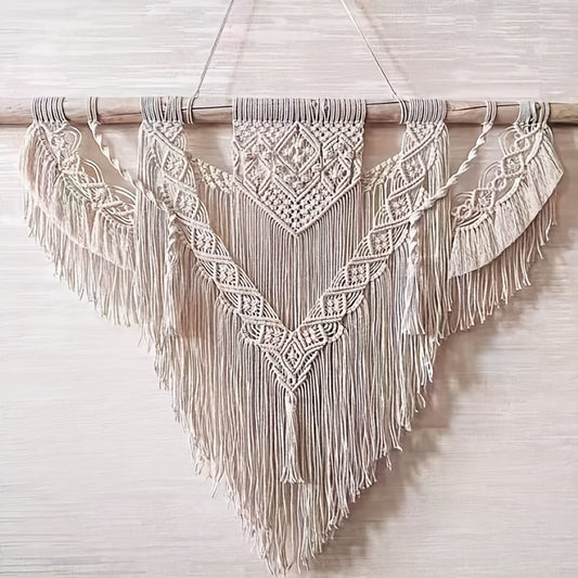 1Pieces Handwoven Bohemian Wall Decoration for Homestay Hotel Background Simple Hanging Cloth Hanging Decoration Cotton Rope Wall Hanging