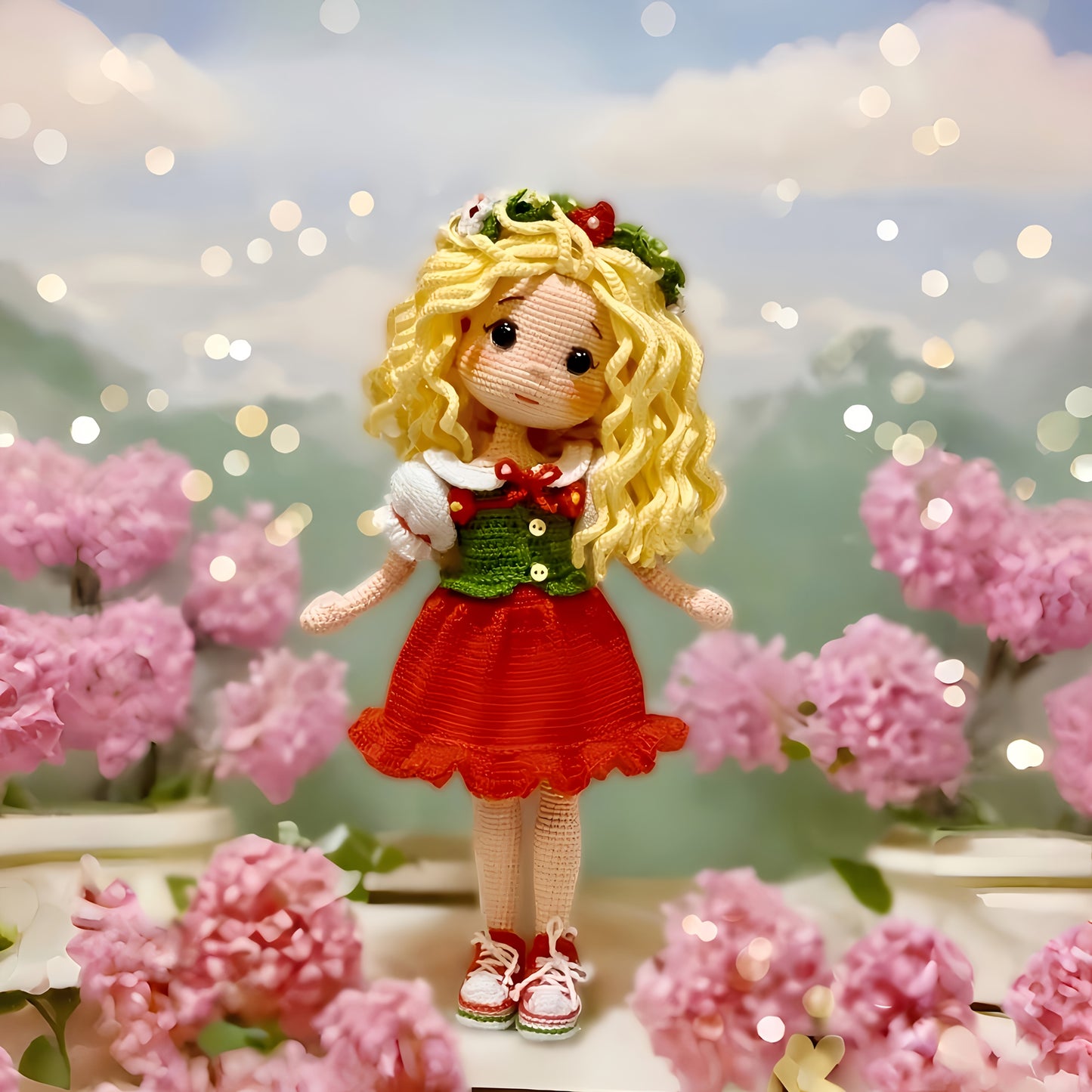 Beginner's Special Princess Crochet Hook Set，Includes Step-by-Step Tutorial Text Guide，girl DIY Woven Kit，Cute and Fun Spring and Summer Home Decorations，Birthday and Valentine's Day Gifts