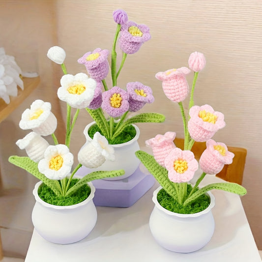 Handwoven Iron Wire Lotus Flower Pot：Modern Style，Multiple Flowers，Suitable for Families、Office、Desktop、Desk、Wedding、Birthday、Holiday Decoration