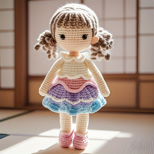 Beginner's Special Princess Crochet Hook Set，Includes Step-by-Step Text Tutorial Adult Knitting Kit，Layered Look Girl DIY DIY Kits，Cute Spring and Summer Home Decor Accessories，Birthday and Valentine's Day Gifts