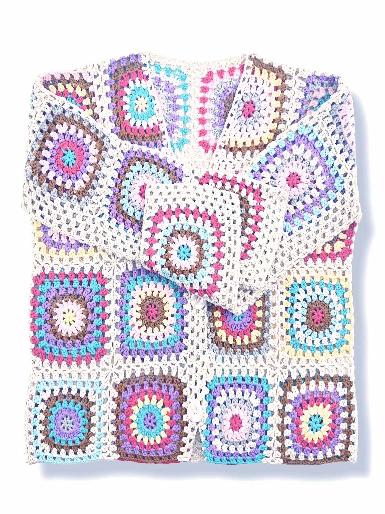 Handcrafted Knitted Floral Sweater