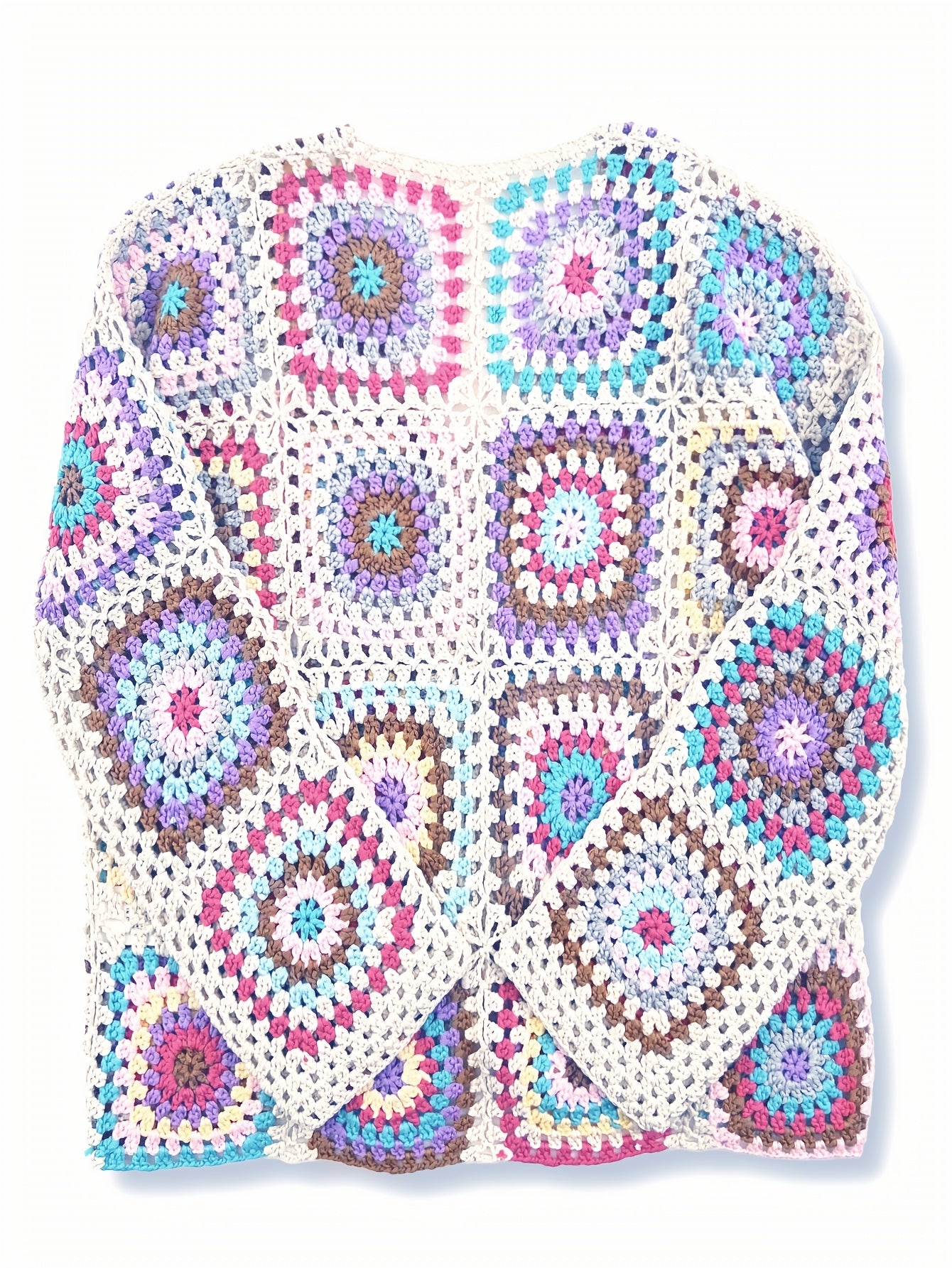 Handcrafted Knitted Floral Sweater