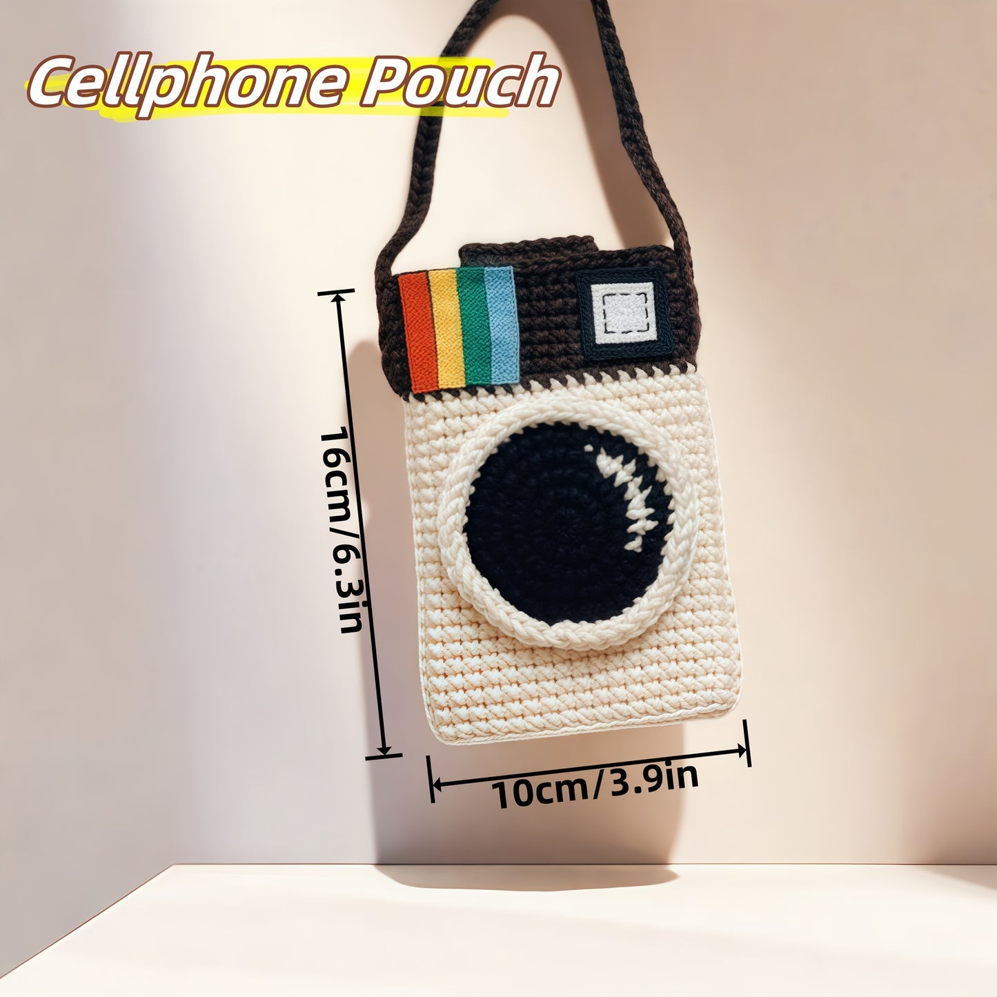 1Beginner Crochet Kit for Phone Bag，Includes English instructional videos，Adult Crochet Tools，Birthday Gift、Party Gift、Christmas Gift