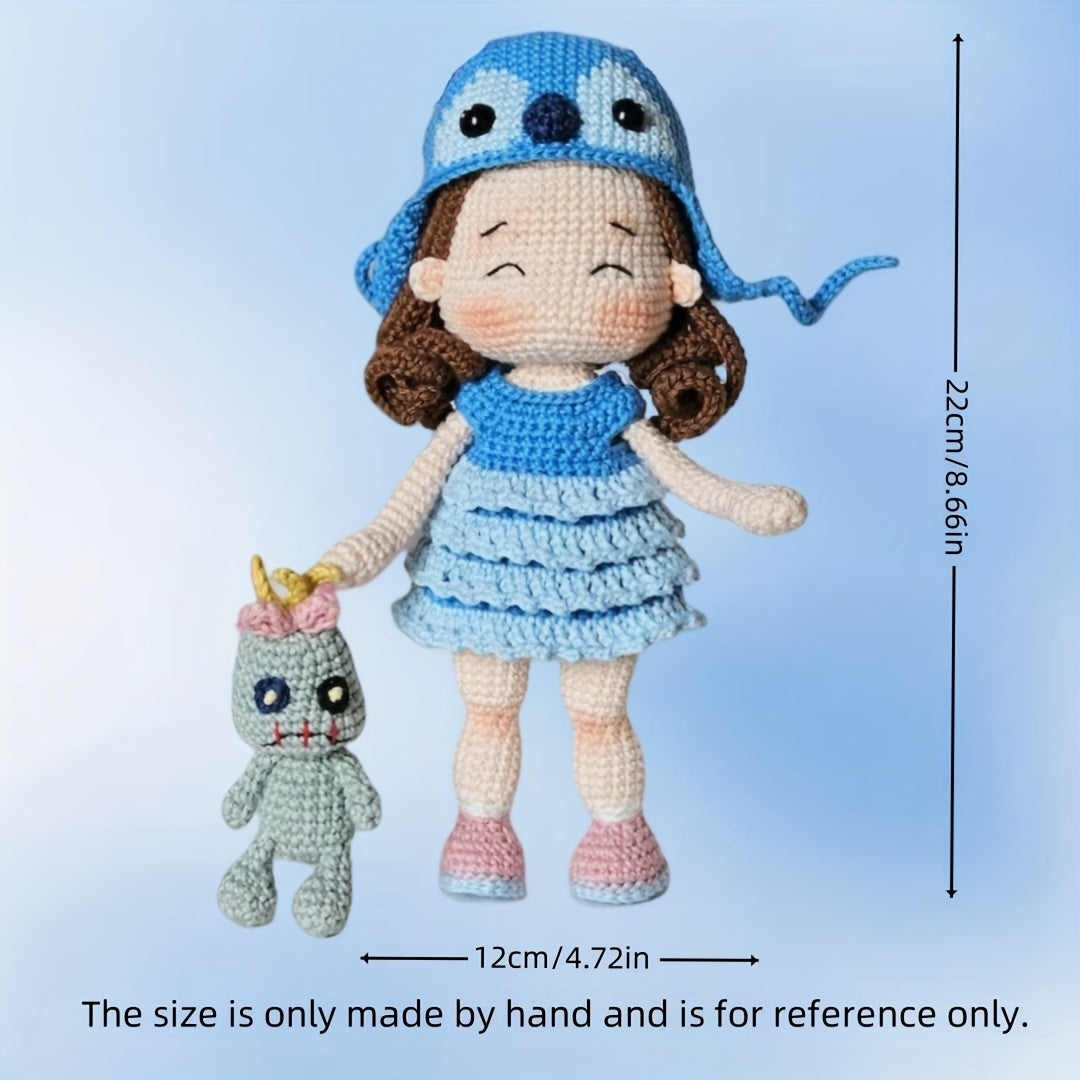 Princess Crochet Kit for Beginners，Adult Step-by-Step Tutorial Handicraft DIY Kit，Birthday and holiday gifts，Cute and Fun Modern Home Decor