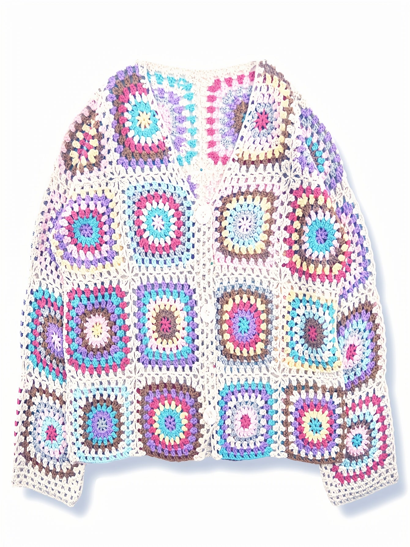 Handcrafted Knitted Floral Sweater