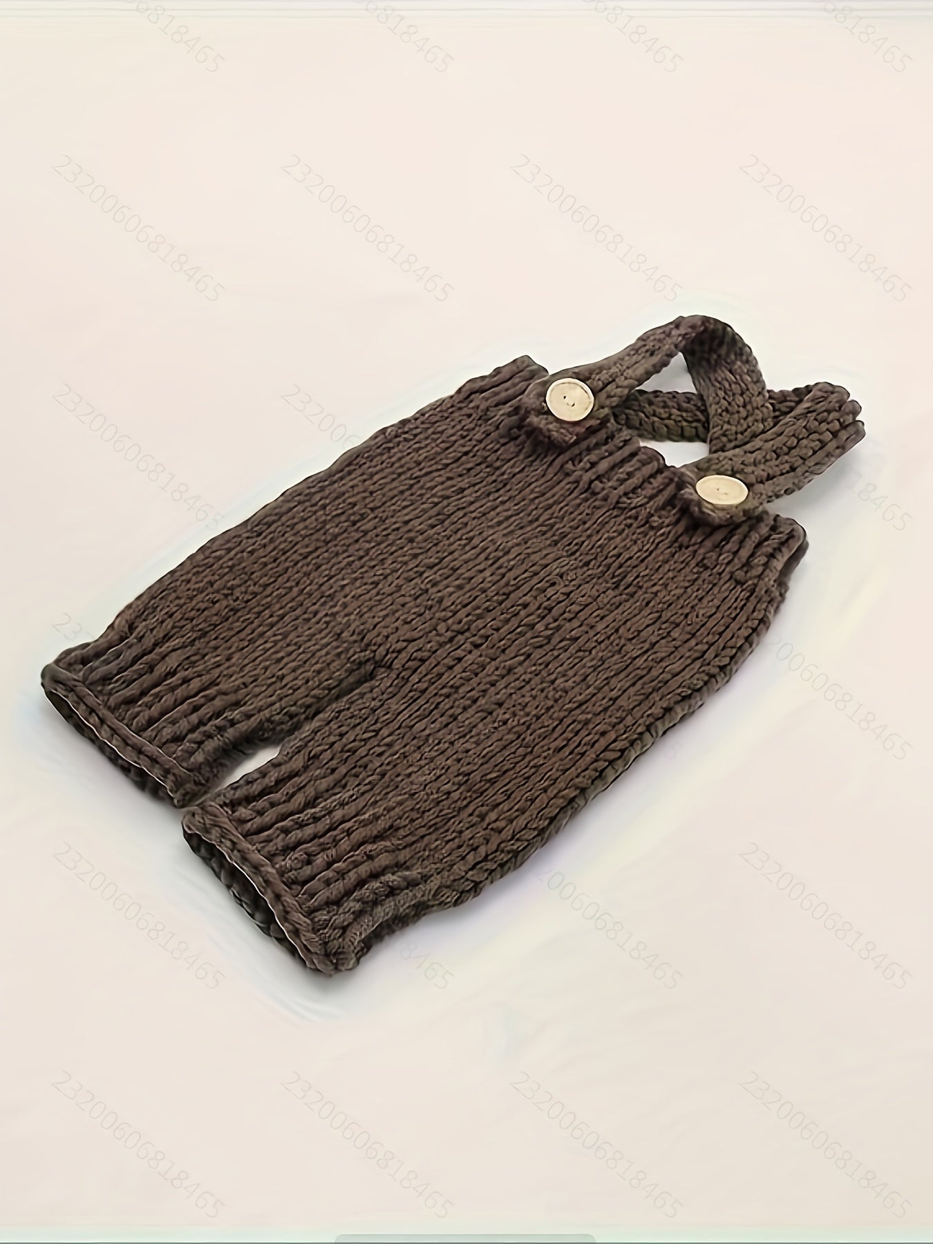 Newborn Baby Boy Cute Crochet Photo Props Button Hat Pants Overalls Clothes Knitted Photography Props Outfit