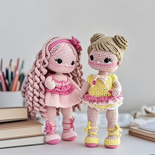 DIY Crochet Kit，Lola Pattern Design，Attached is an English manual for starting use