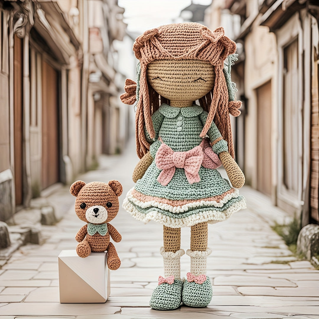 A set of Shirley girls DIY Woven Kit，Suitable for Beginners、Knitting Kit for Handcraft Enthusiasts，Birthday gift，Valentine's Day and other holiday gifts，It's a gift for family members、Friends、The best gift for a partner-Non-Finished Product