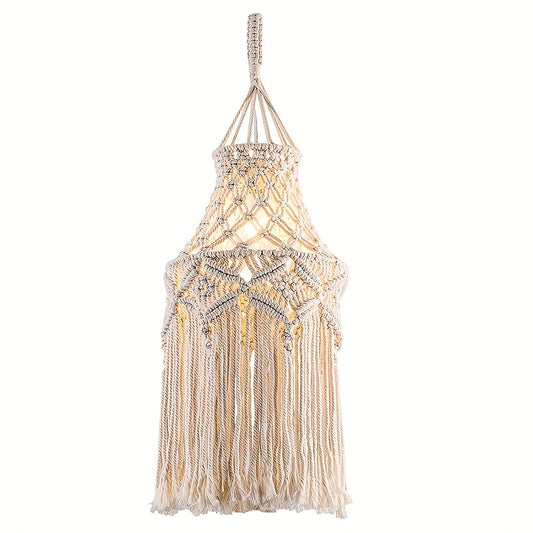 Bohemian Style Handwoven Lampshade，Office、Bedroom、Living Room、Nursery、Bohemian lamp for dormitory decoration（Without Lamps）