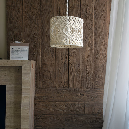 Bohemian Style Macrame Hand Woven Lampshade Home Decorative Handmade Lamp Shade