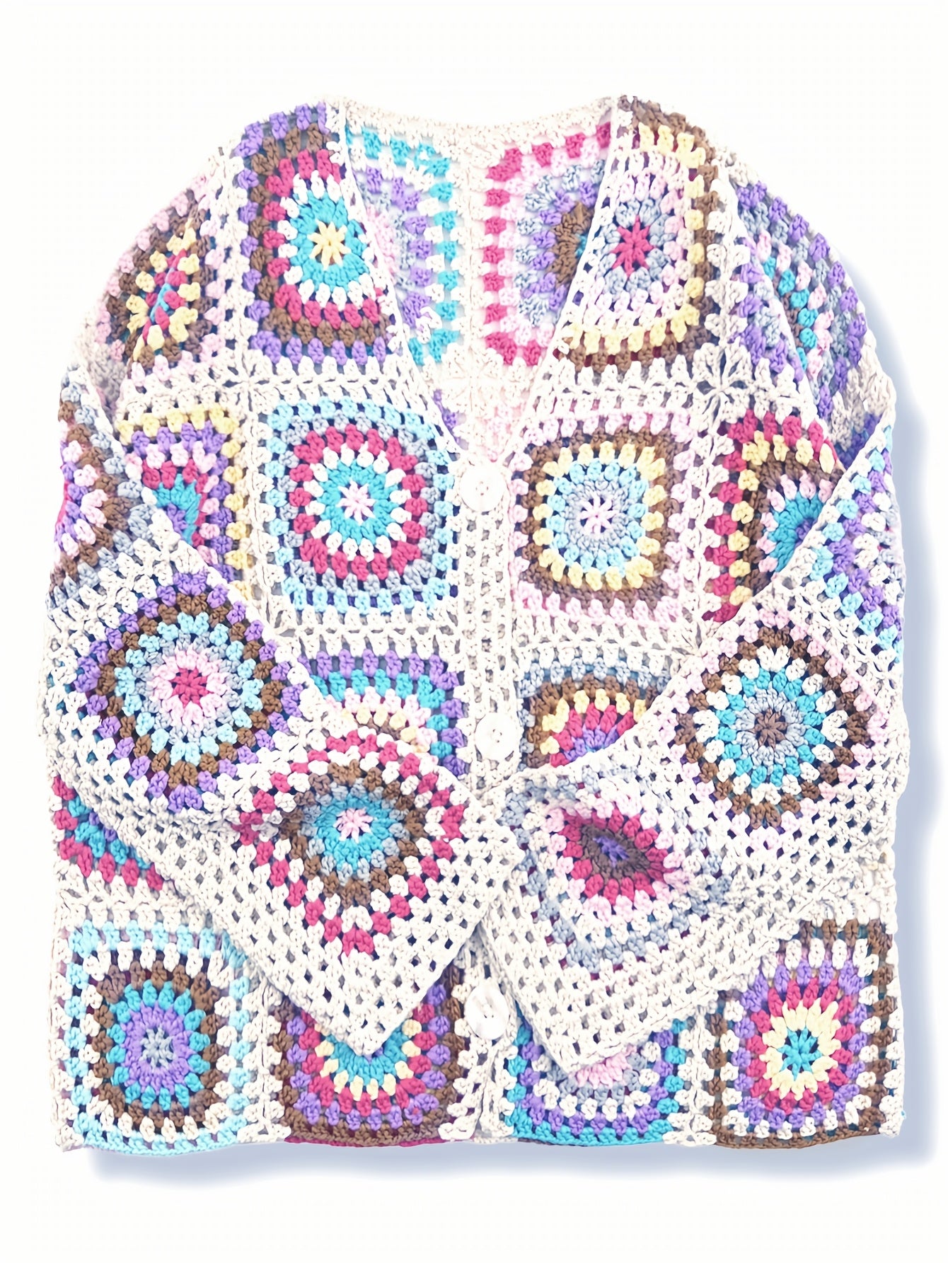 Handcrafted Knitted Floral Sweater