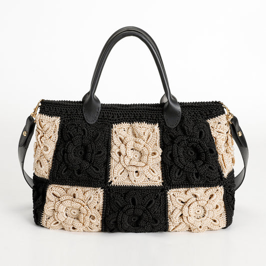 19Peony Flower Handmade Crochet Bag