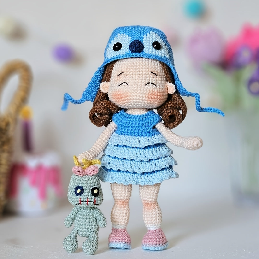 Princess Crochet Kit for Beginners，Adult Step-by-Step Tutorial Handicraft DIY Kit，Birthday and holiday gifts，Cute and Fun Modern Home Decor